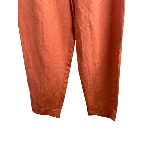 Madewell Womens Linen-Blend Paperbag Pants Trousers Relaxed Fit Cropped Length 8 - Picture 6 of 16